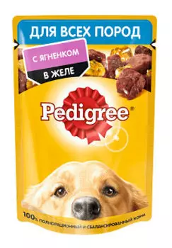 Влажный корм для собак Pedigree с ягненком в желе 0,085 кг