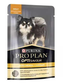 Влажный корм для собак Purina Pro Plan Adult для маленьких пород с курицей пауч 0,085 кг