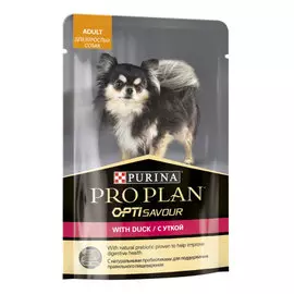 Влажный корм для собак Purina Pro Plan Adult для маленьких пород с уткой в соусе пауч 0,1 кг