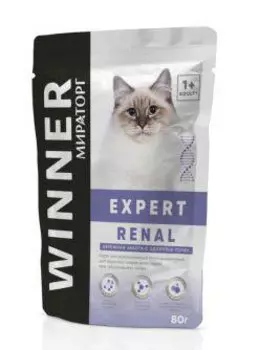 Влажный корм Winner Expert Renal при заболеваниях почек диета для кошек 0,08 кг