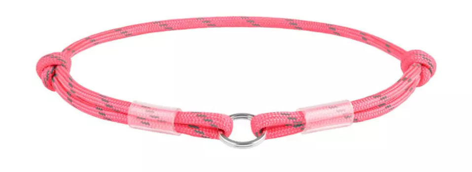 Waudog Smart ID Шнурок для адресника из паракорда розовый светоотражающий M 4 мм 42-76 см