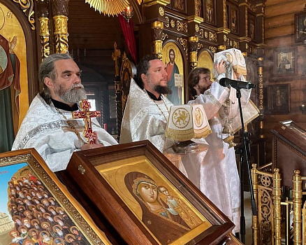 В праздник Вознесения Господня в храме Всех преподобных отцев Киево-Печерских была совершена Божественная литургия
