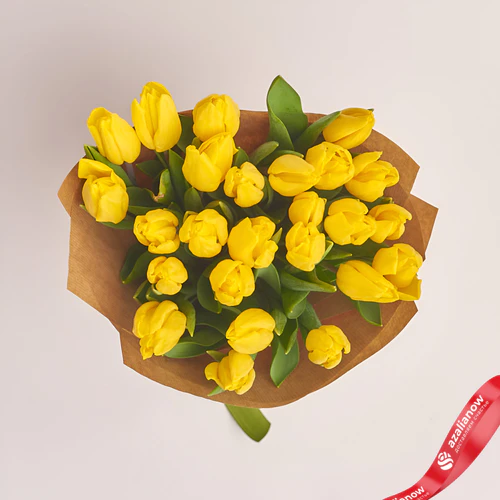 Фото 2: 25 желтых тюльпанов в упаковке. Сервис доставки цветов AzaliaNow
