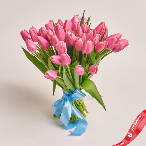 Фото 1: 51 розовый тюльпан без упаковки. Сервис доставки цветов AzaliaNow