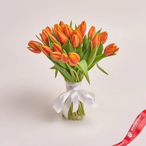 Фото 1: 25 оранжевых тюльпанов без упаковки. Сервис доставки цветов AzaliaNow