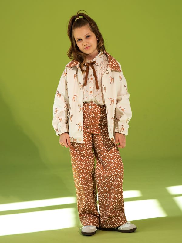 Детская джинсовая куртка с принтом "Бемби"