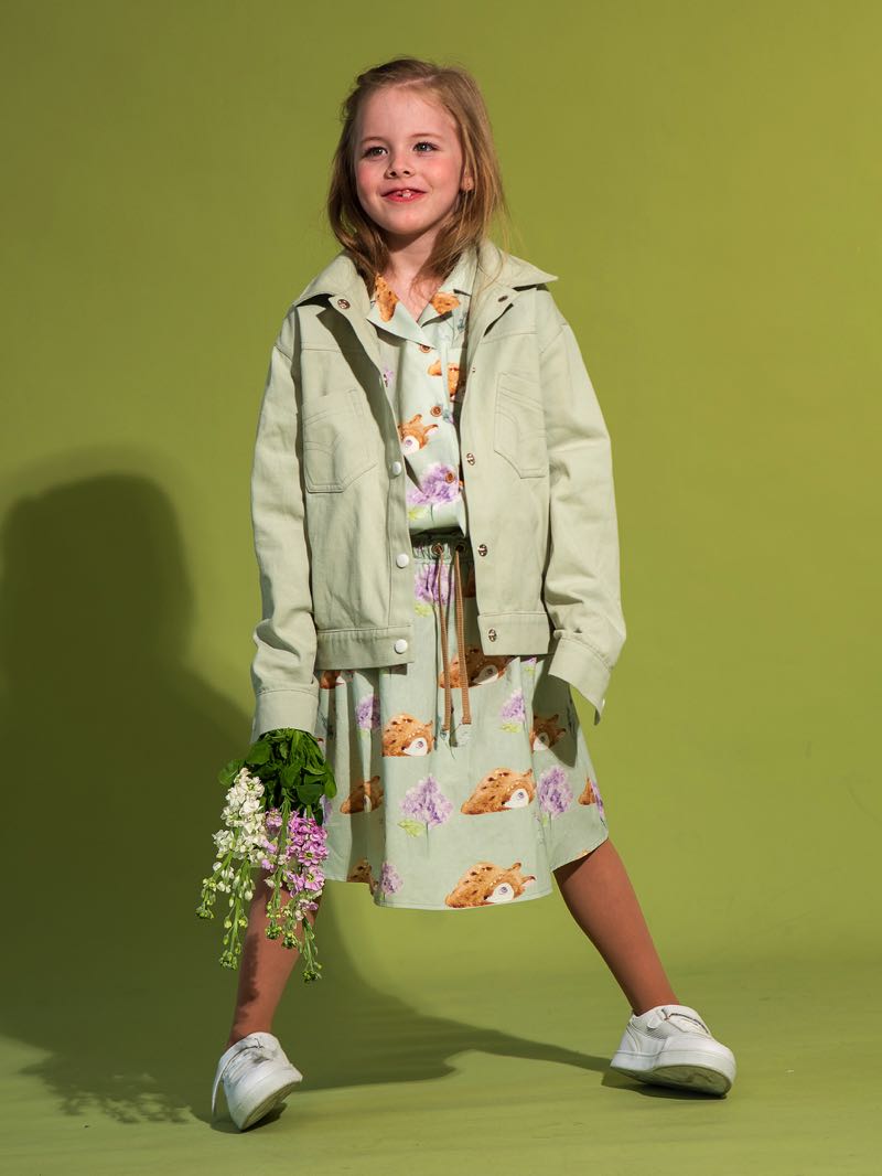 Рубашка в гавайском стиле с принтом "Оленята"