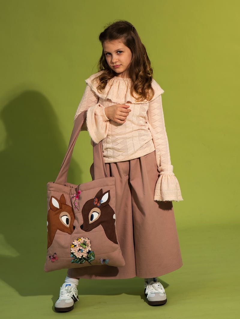 Пудрово-розовый детский джемпер ажурной вязки