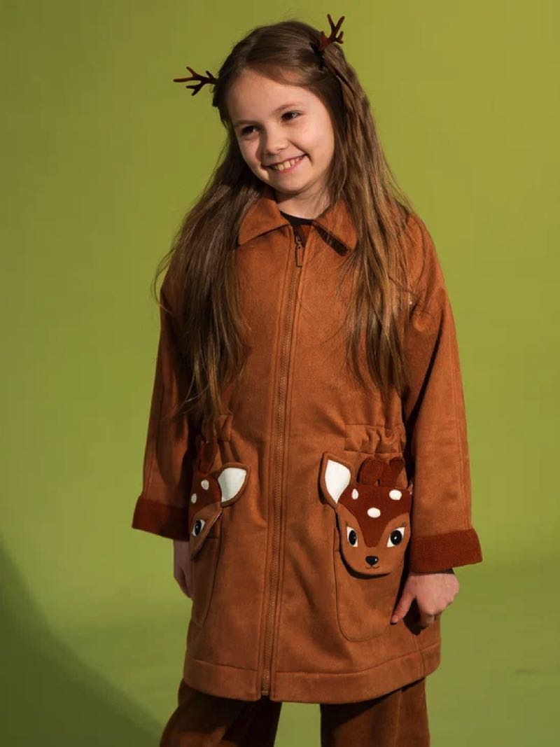 Замшевая весенняя детская куртка-парка