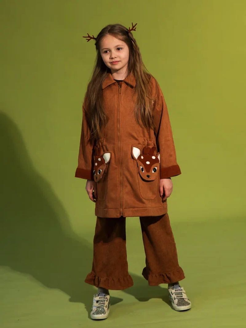 Замшевая весенняя детская куртка-парка