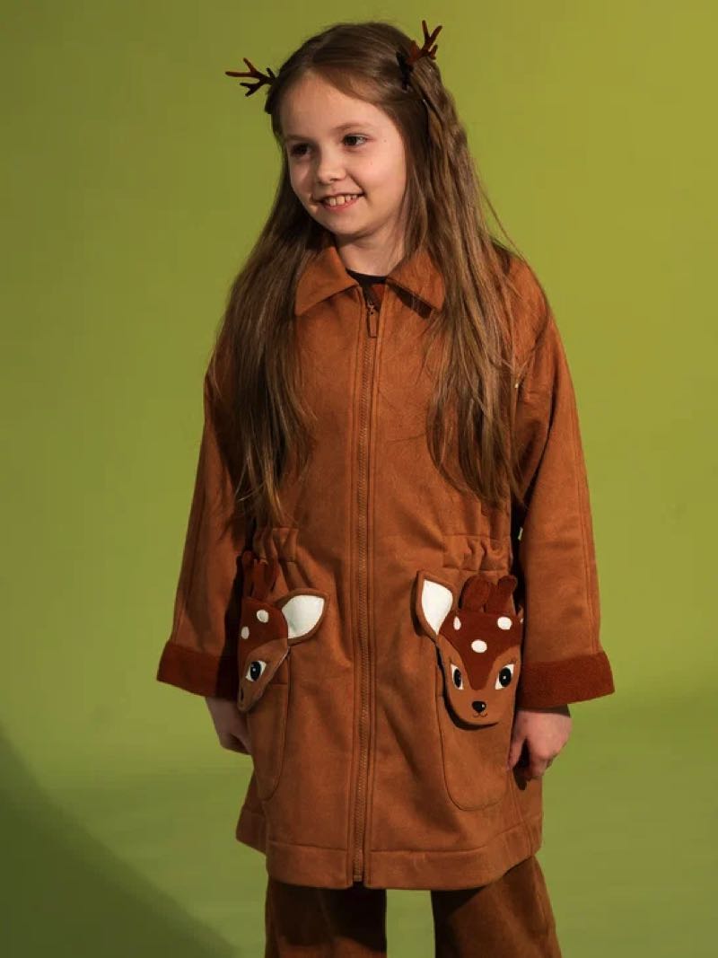 Замшевая весенняя детская куртка-парка