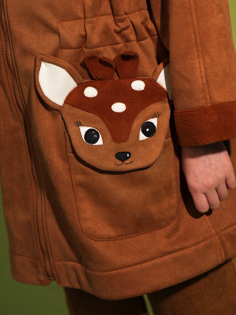 Замшевая весенняя детская куртка-парка