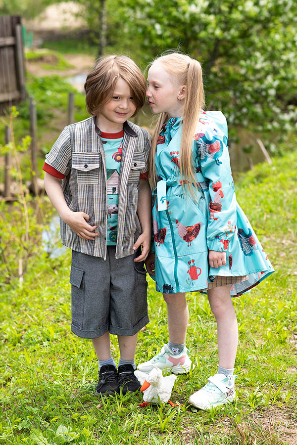 Рубашка из льна в клетку на мальчика