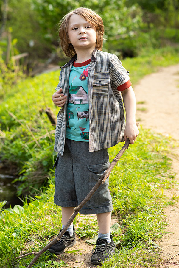 Серые шорты-карго с карманами для мальчика