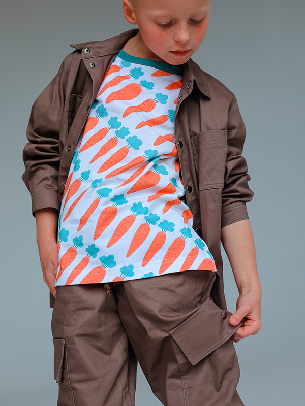 Коричневые детские брюки-карго на мальчика