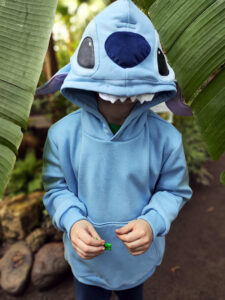 Голубой детский худи Ститч