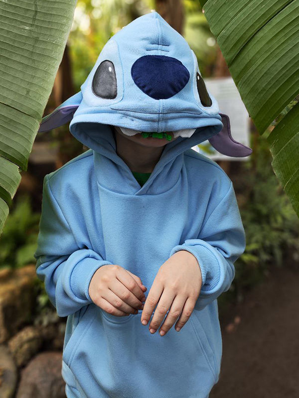 Голубой детский худи Ститч