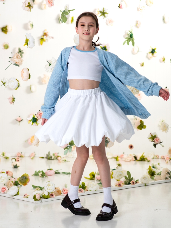 Белый кроп-топ на девочку