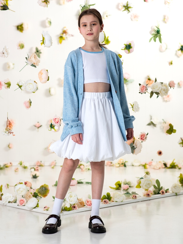 Белый кроп-топ на девочку