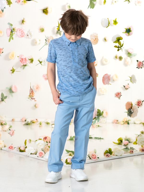 Голубое поло для мальчика