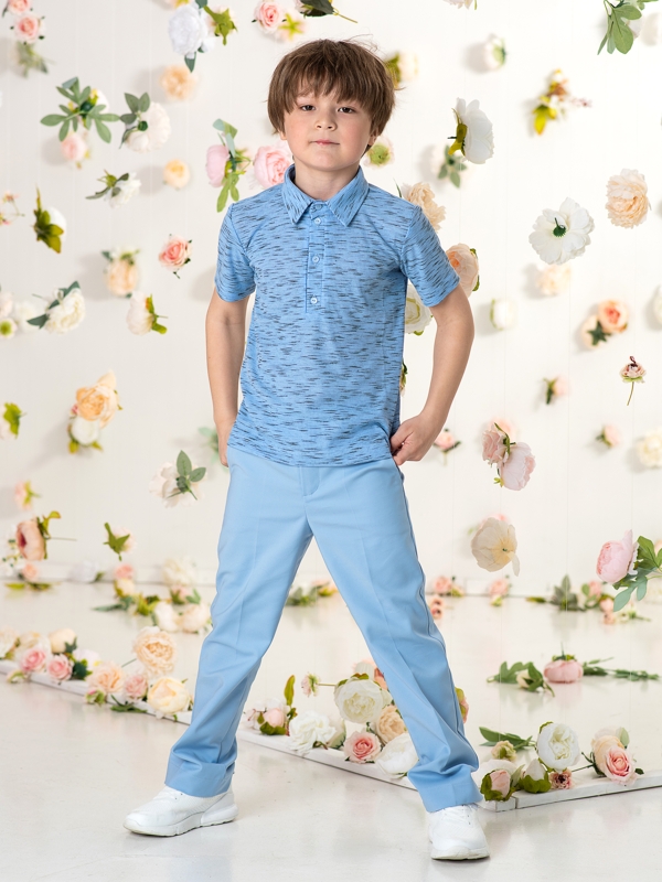Голубое поло для мальчика
