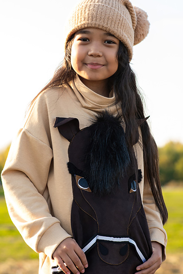 Бежевый детский свитшот для девочки