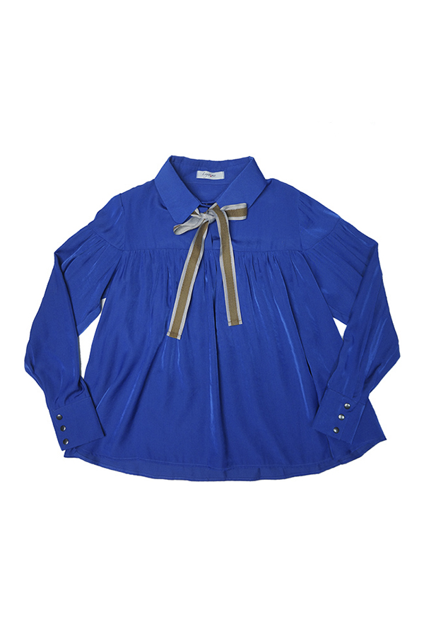 Синяя детская блузка для девочки