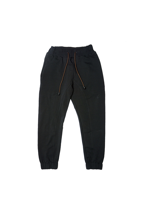 Детские трикотажные черные брюки для девочки