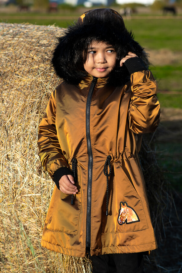 Утепленная детская парка для девочки
