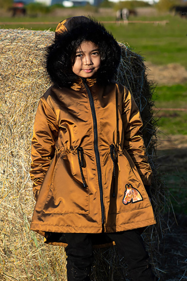 Утепленная детская парка для девочки