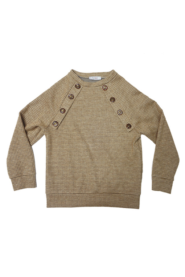 Бежевый детский джемпер с пуговицами