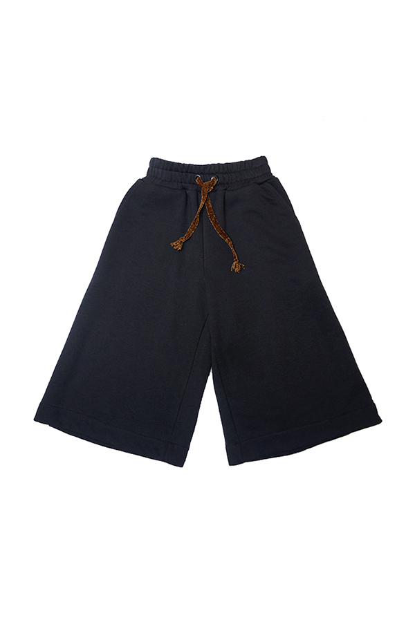 Графитовые трикотажные детские кюлоты для девочки