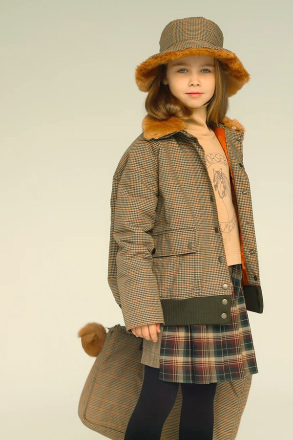 Теплая детская панама для девочки