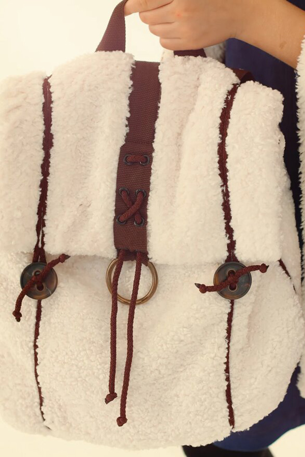 Белый детский рюкзак для девочки