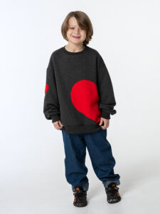 Синие детские джинсы-бананы