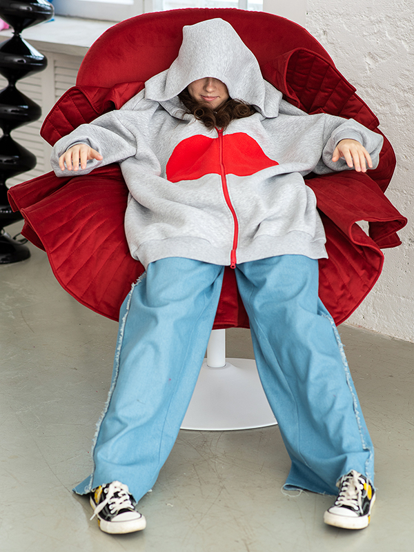 Зип-худи оверсайз "Мое Большое Сердце"