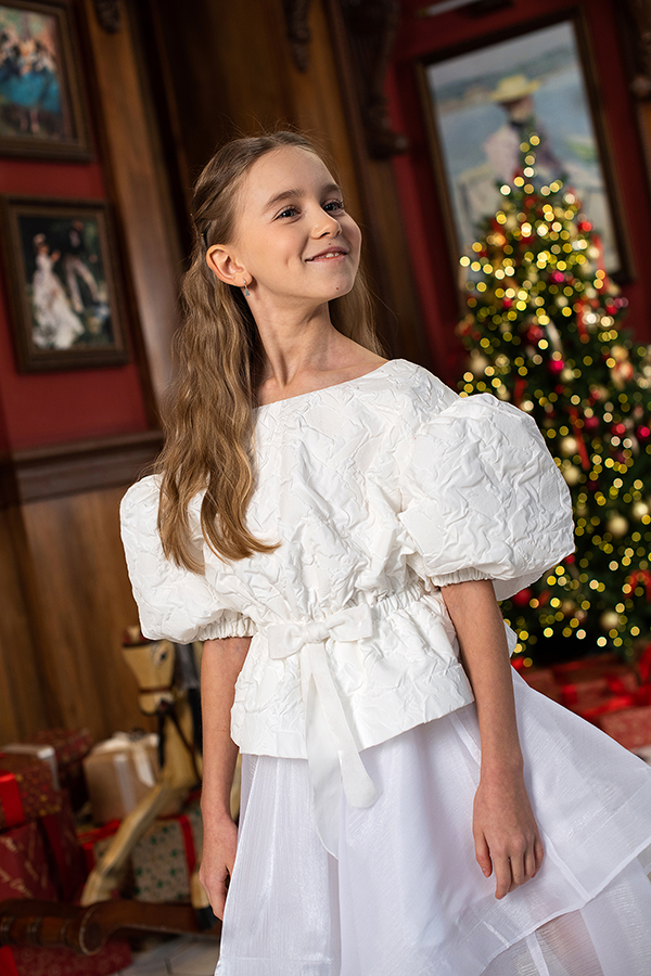 Топ «Зефир» для девочки — жатая ткань