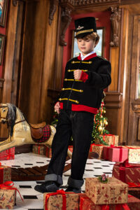 Детский бомбер «Щелкунчик» — чёрный, с золотой отделкой