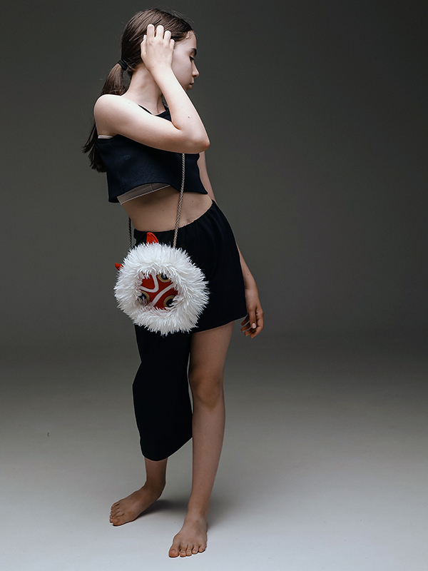 Темно-синий топ на одно плечо Принцесса Мононоке