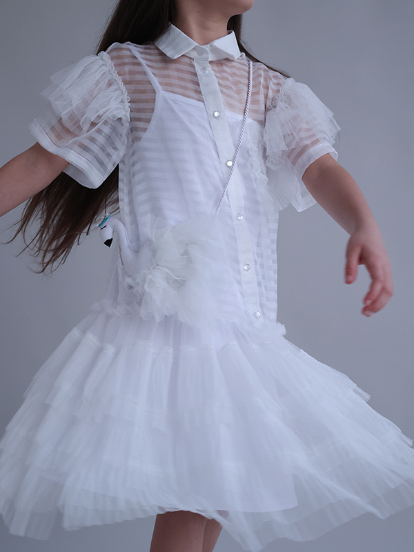 Нарядное десткое платье "Лебедь"