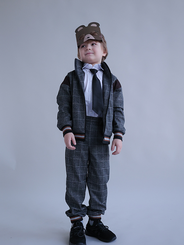 Нарядный детский костюм для мальчика - брюки + куртка-бомбер