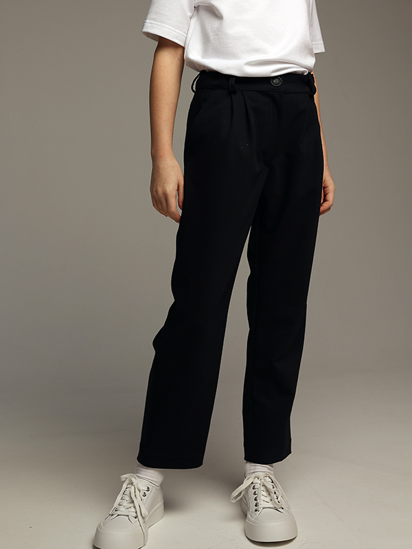 Синие школьные брюки-бананы на девочку