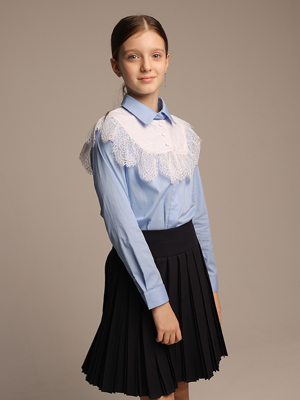 Белая кружевная съемная пелерина