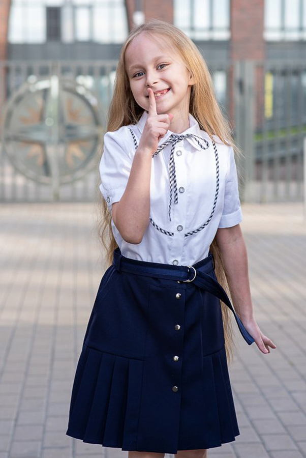 Синяя школьная юбка для девочки