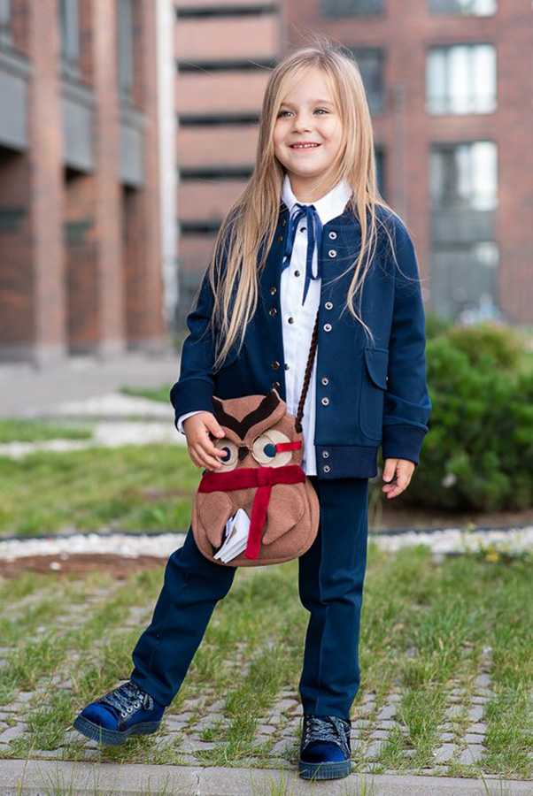 Школьный жакет - бомбер для девочки