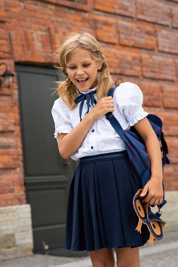 Детский школьный рюкзак из замши с аппликацией "Сова"