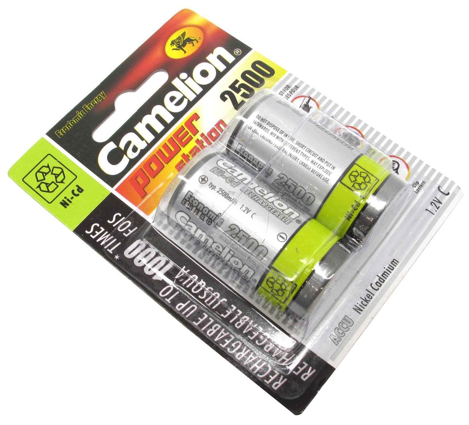 Аккумулятор Camelion NC-C2500 (1.2V, 2500mAh) NiCd, Size "C/Baby"