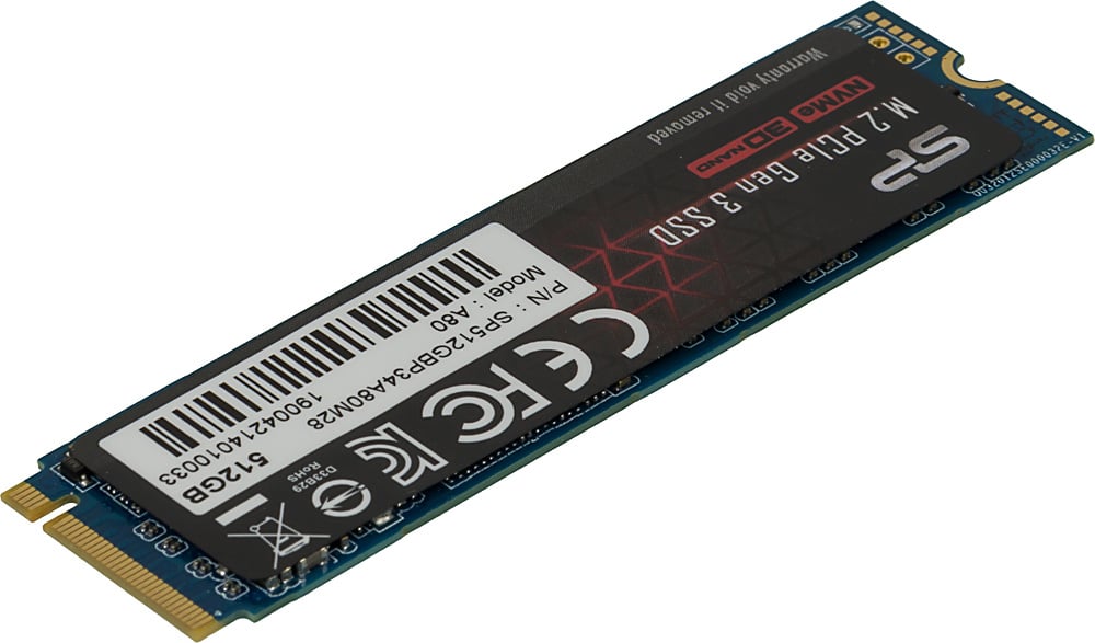 Накопитель SSD 512GB Silicon Power A80, M.2 2280, PCI-E 3x4, [R/W - 3200/2300 MB/s]