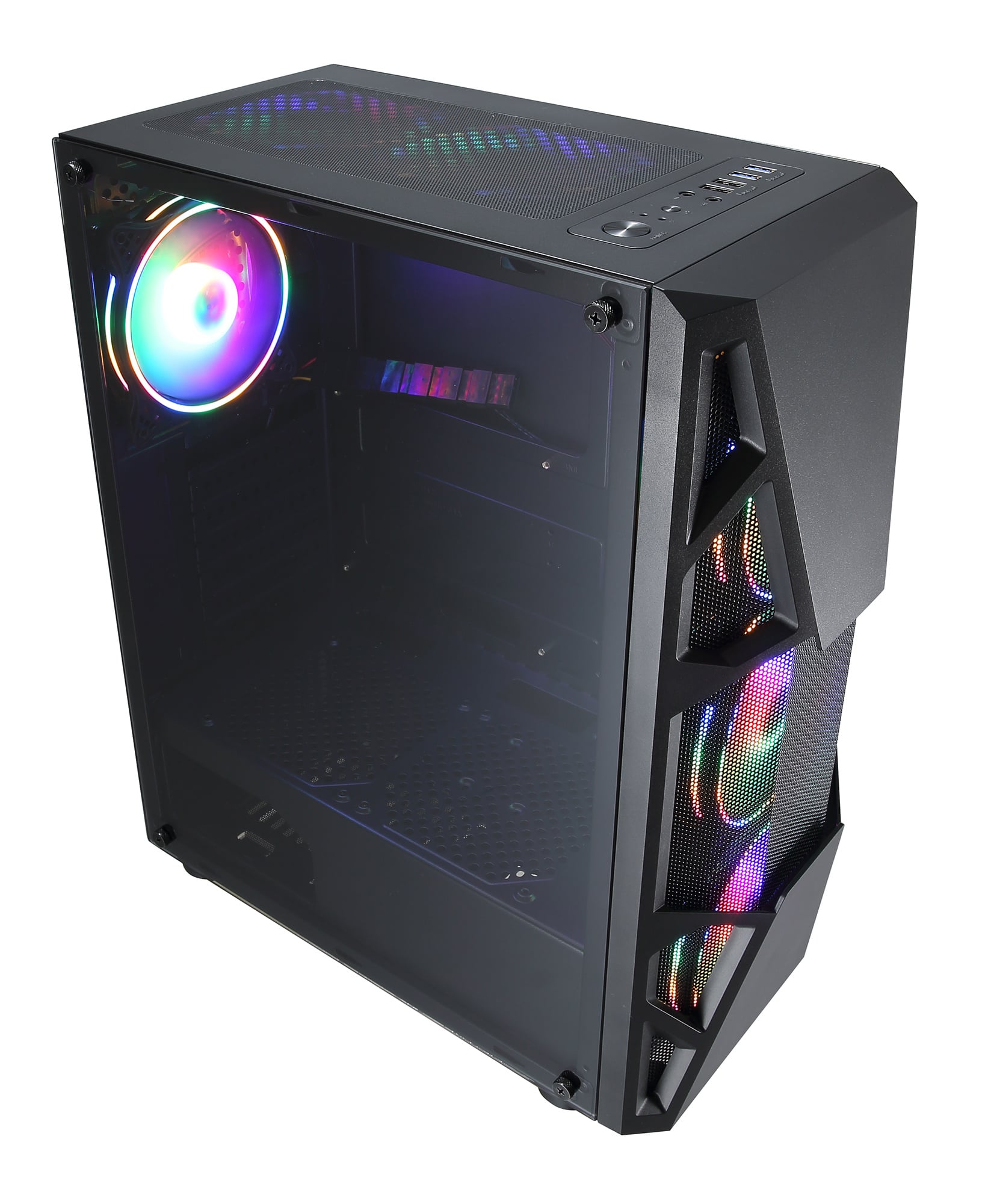 Компьютерный корпус Aerocool/Formula CL-3303B RGb черный без БП ATX 6x120мм 2xUSB 2.0 1xUSB 3.0 audio bott PSU
