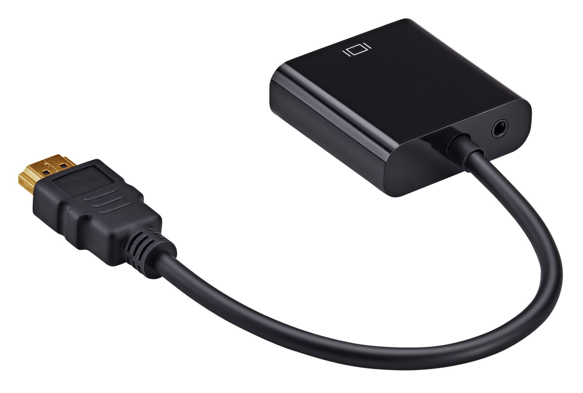 Переходник BURO - HDMI-M-VGA-F, HDMI (M) -> VGA (F), 0.1 м, цвет чёрный, HDMI-M-VGA-F